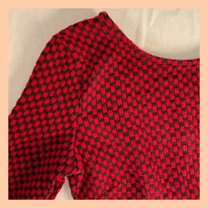 Checkered Backless Body-con Dress